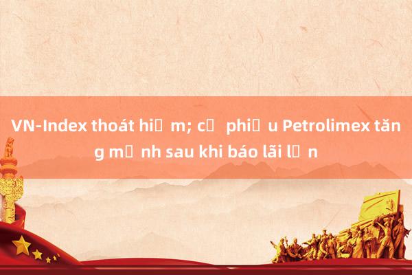 VN-Index thoát hiểm; cổ phiếu Petrolimex tăng mạnh sau khi báo lãi lớn