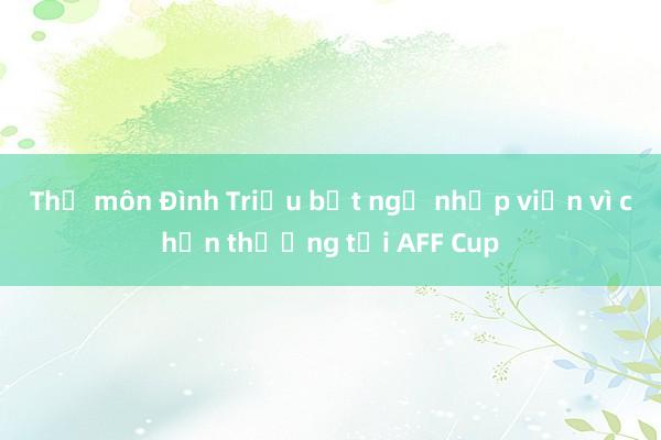 Thủ môn Đình Triệu bất ngờ nhập viện vì chấn thương tại AFF Cup