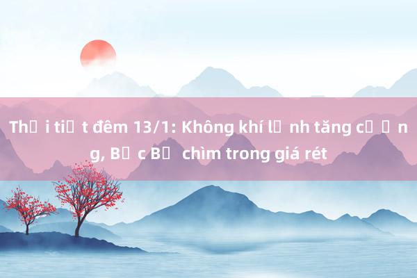 Thời tiết đêm 13/1: Không khí lạnh tăng cường, Bắc Bộ chìm trong giá rét