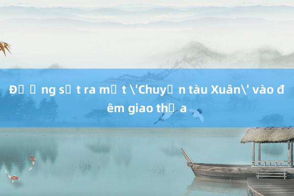 Đường sắt ra mắt 'Chuyến tàu Xuân' vào đêm giao thừa