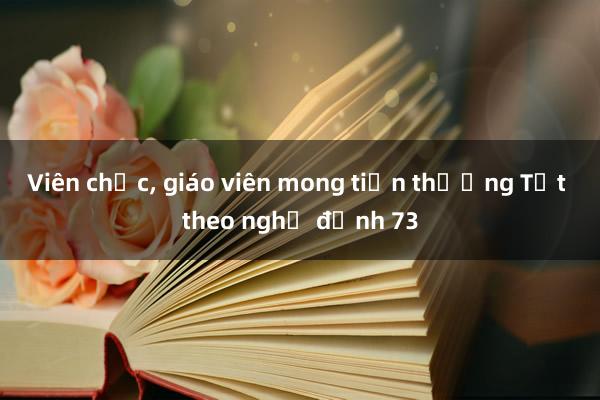 Viên chức， giáo viên mong tiền thưởng Tết theo nghị định 73