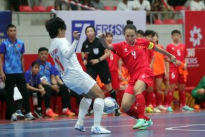 Tuyển futsal nữ Việt Nam hạ Myanmar ở giải châu Á